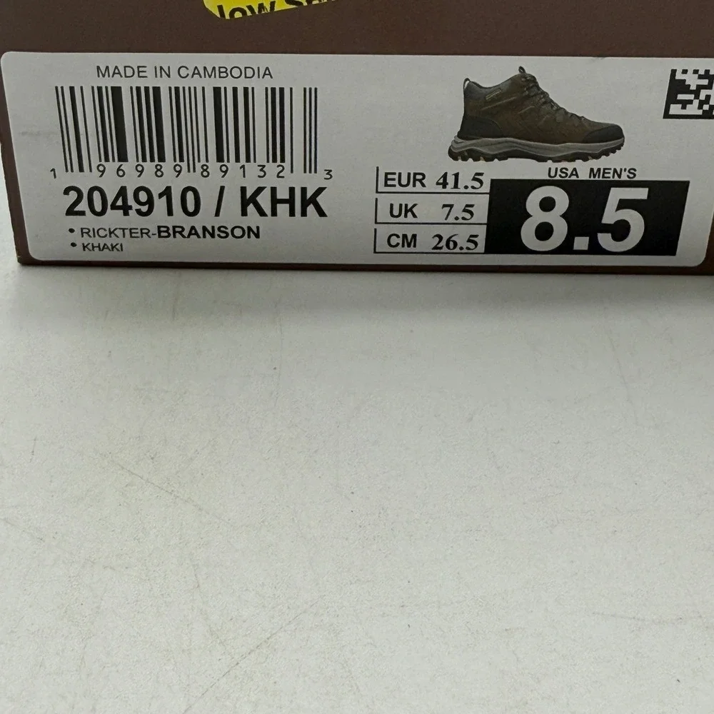 Skechers Rickter-Branson Shoes Men Size 8.5 Khaki Black Hiking 204910/KHK